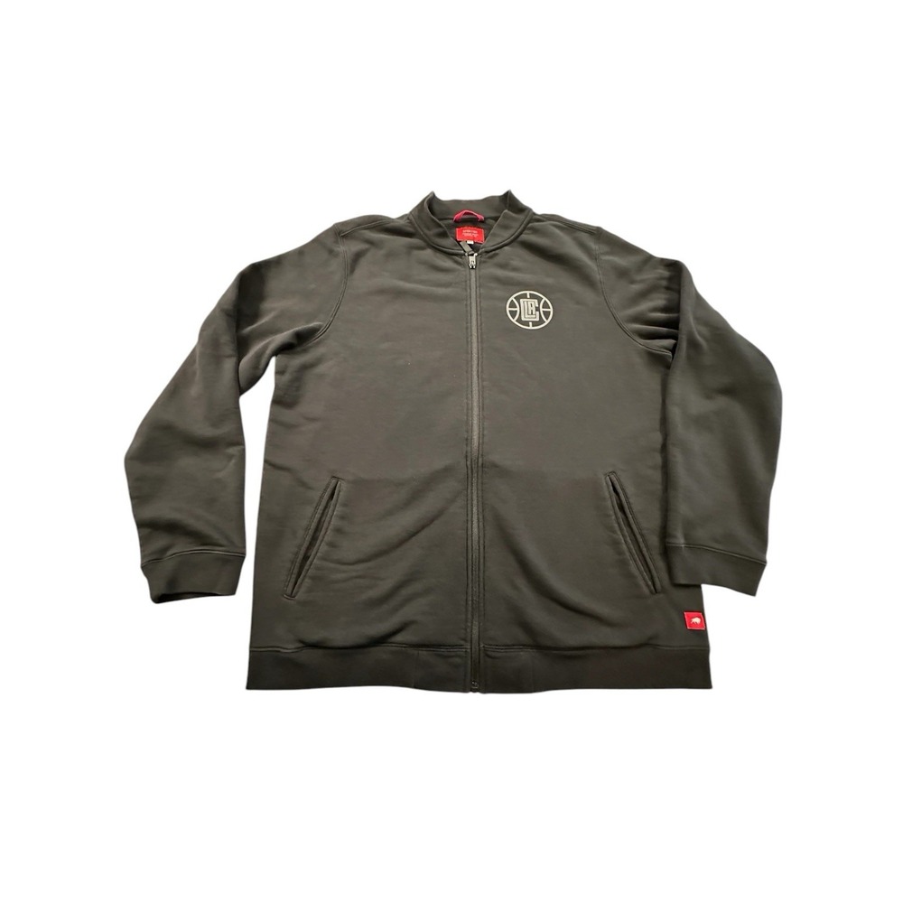 Sportiqe Jacket Mens Size XXL Zip Up 2XL LA Clippers Black NBA Long Sleeve‎ EUC